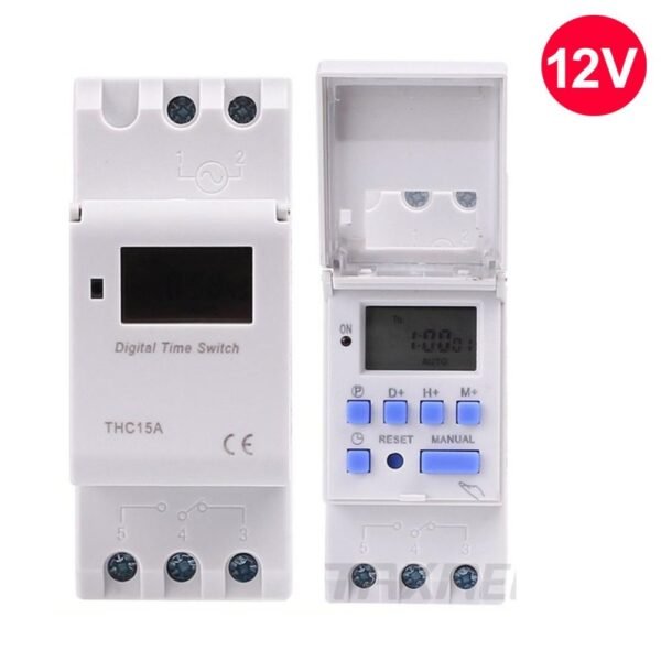 DC12v Digital DinRail Timer Switch THC15A