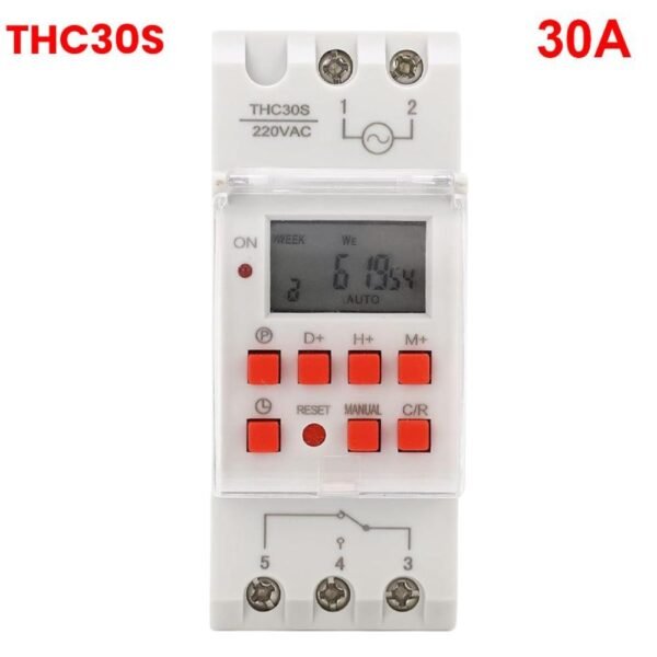 Digital Programable Timer Switch Dinrail THC15A/THC30S – AC220v