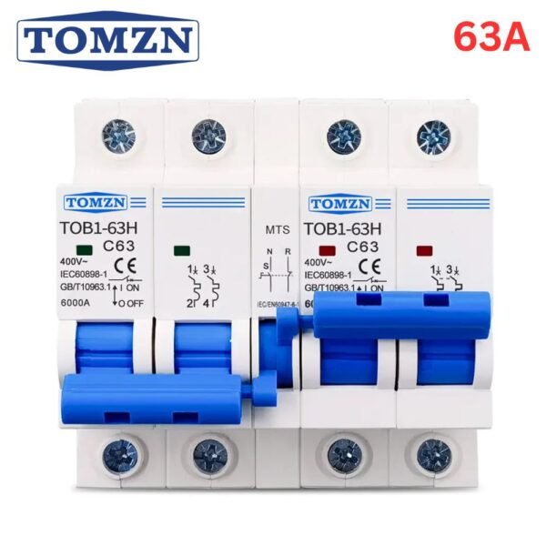 Original TOMZN 2P+2P MTS 63A AC Manual Transfer Switch - Dual Power Transfer Switch