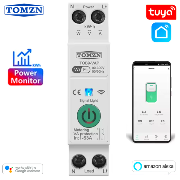 Tomzn 63A Tuya WiFi MCB Smart WIFi Breaker