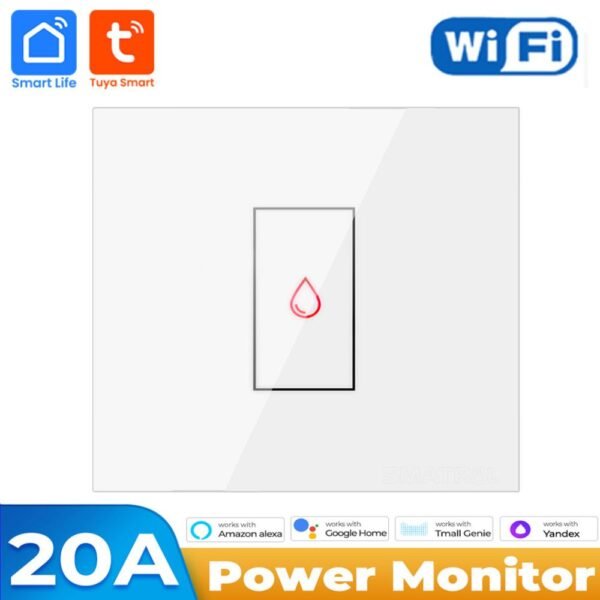 Tuya Smart Wifi 20A Water Heater Boiler Touch Switch Power Meter